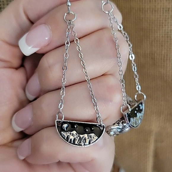 Rocky Mountain Moonlight Chain Drop Earrings - Picture 5 of 8